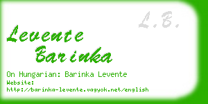 levente barinka business card